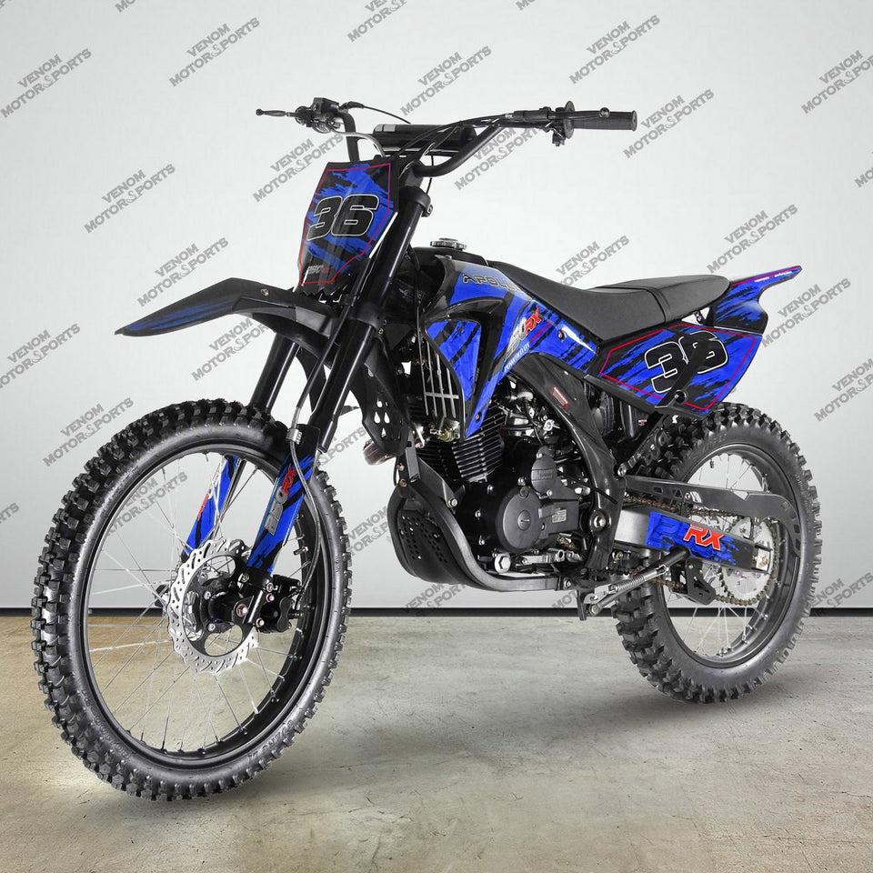 Venom 250cc Dirt Bike | Motocross | 5 Speed | Off Road Blue