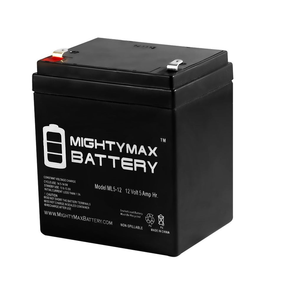 ML5-12 - 12V 5AH UPS Replacement Battery for Venom Pocket Bike X19 110cc 49cc - Mighty Max Battery brand product