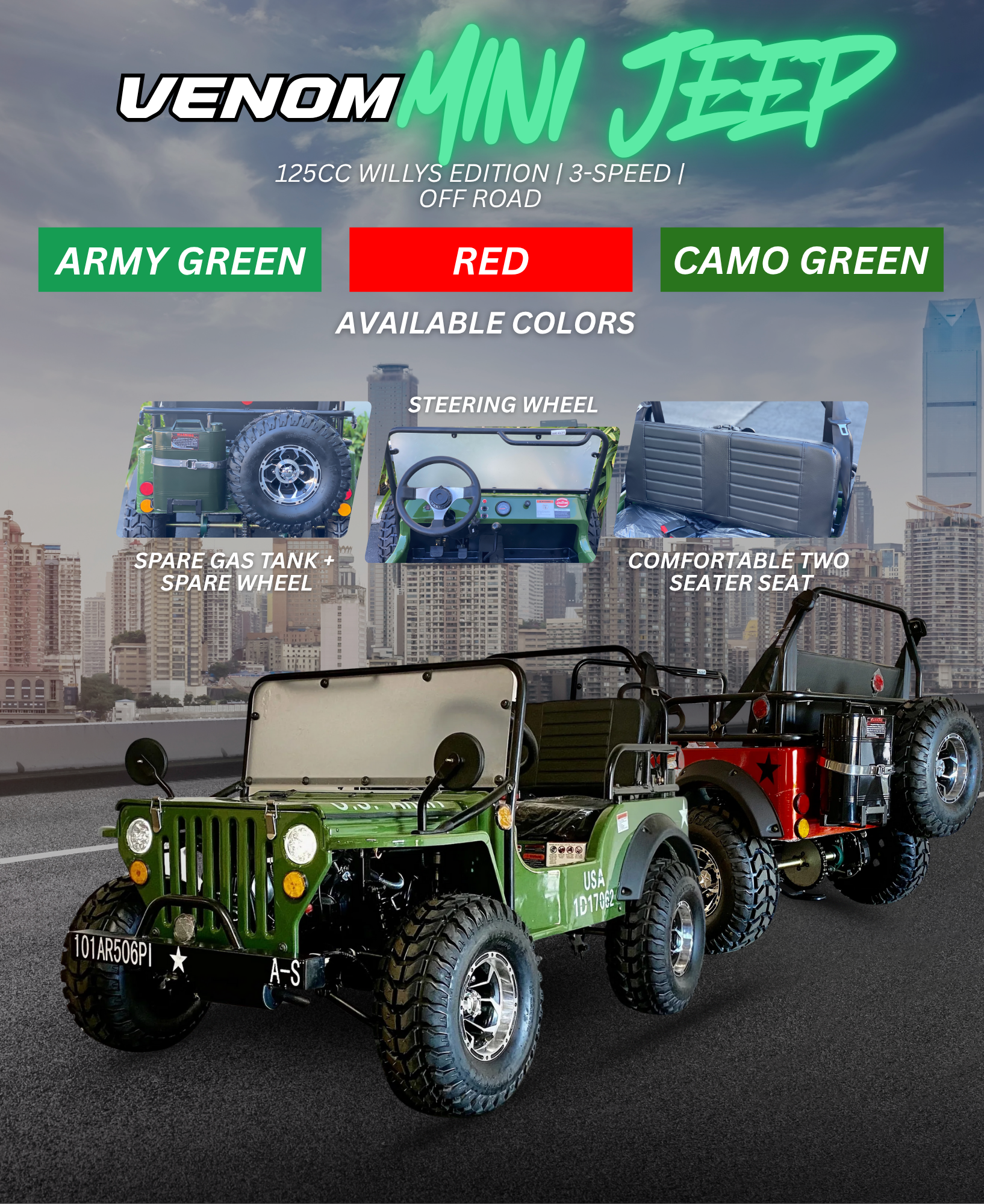 Mini Jeep vs ATV