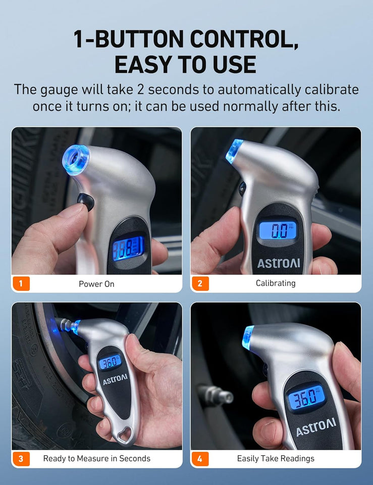 Universal Motorcycle / ATV / Scooter | Digital Tire Pressure Gauge (TOOL-MM15)