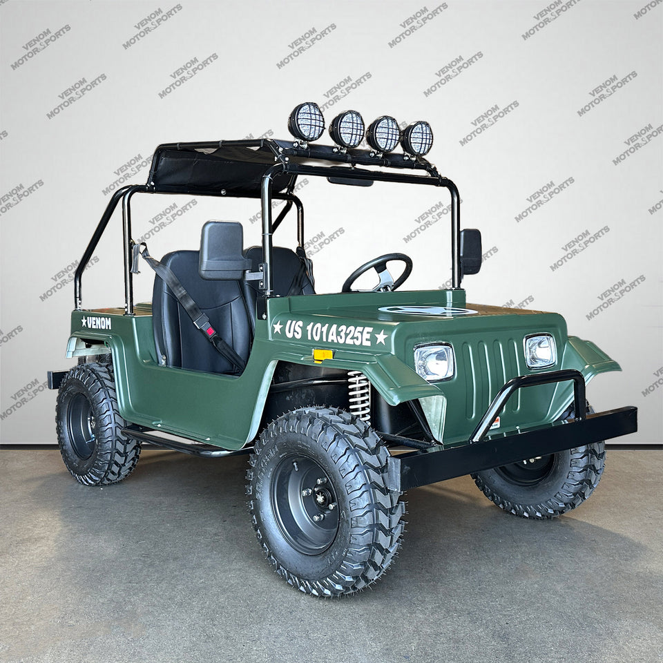 Venom 200cc Mini Jeep | Willys Edition | Full-Size | Automatic