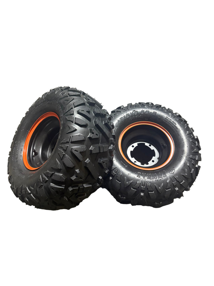 1500w Venom E-Grizzly Electric ATV | Rear Off-Road Tires On Rim (SET) (12501A-300100A-HECBAZ)
