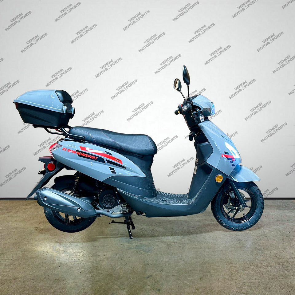 50cc pedal moped Venom 50cc Cali Moped Scooter PMZ50-2