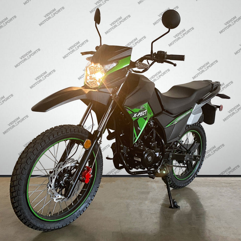 Lifan X-Pect | 200cc Dual Sport Motorcycle | Fuel Injected | 5 Speed Green