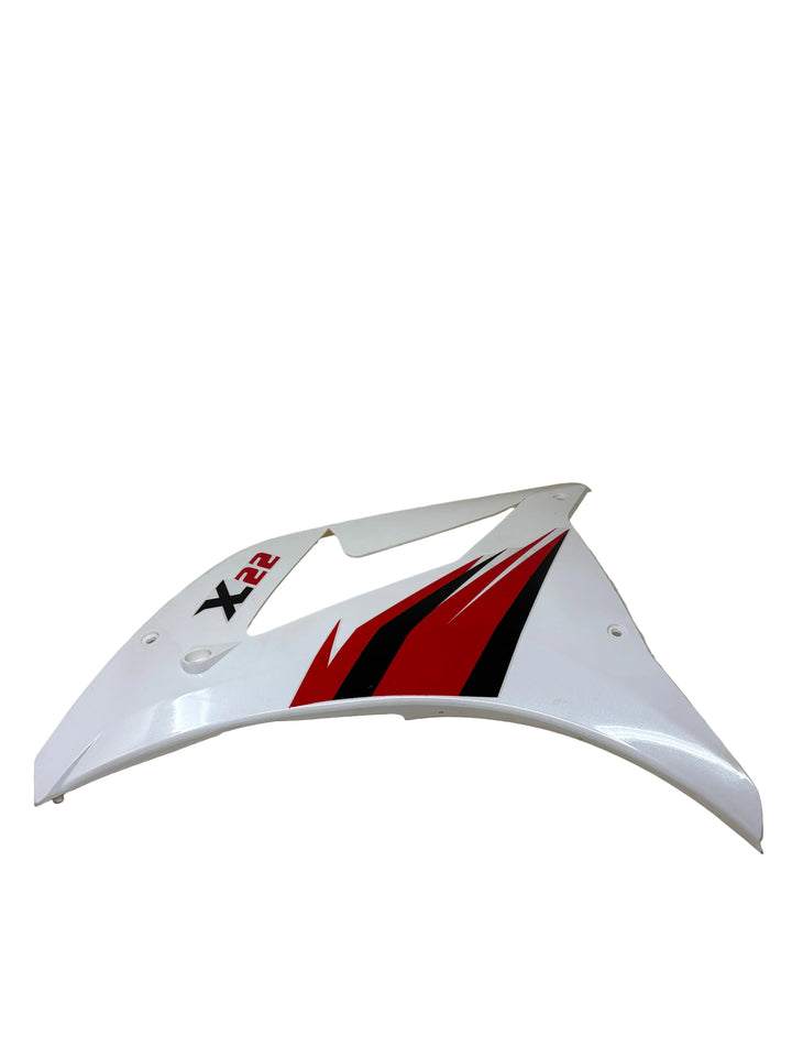 Venom X22 125cc Motorcycle | Left Side Fairing (White W/ Red Font) (125001004)