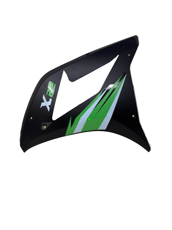 Venom X22 125cc Motorcycle | Left Side Fairing (Black w/ Green Font) (125001004)