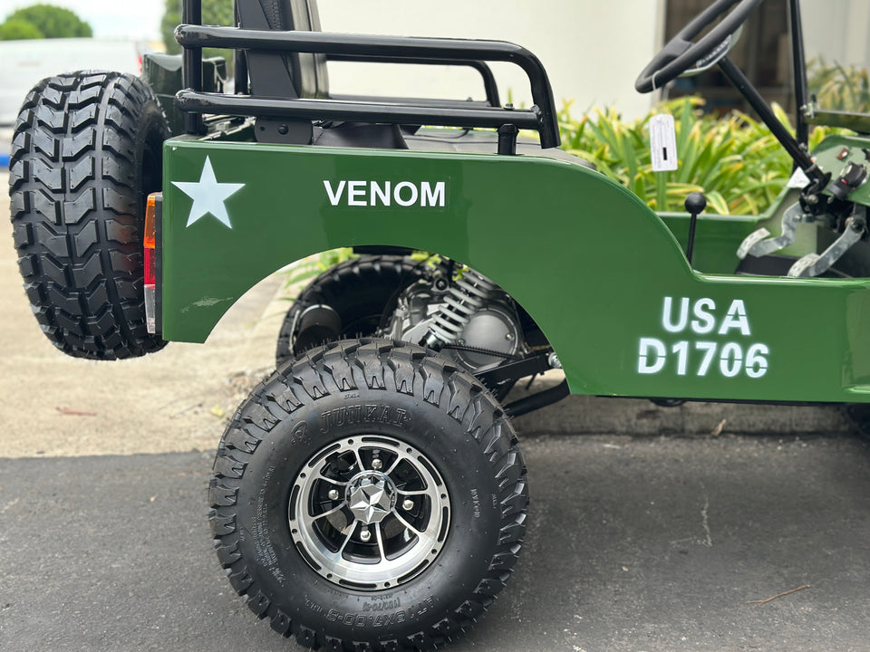 Venom 125cc Mini Jeep | Willys Edition | 3-Speed | Off Road