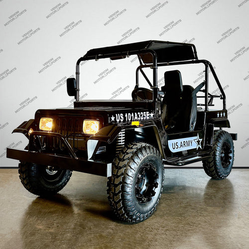 Venom 200cc Mini Jeep | Willys Edition | Full-Size | Automatic Black