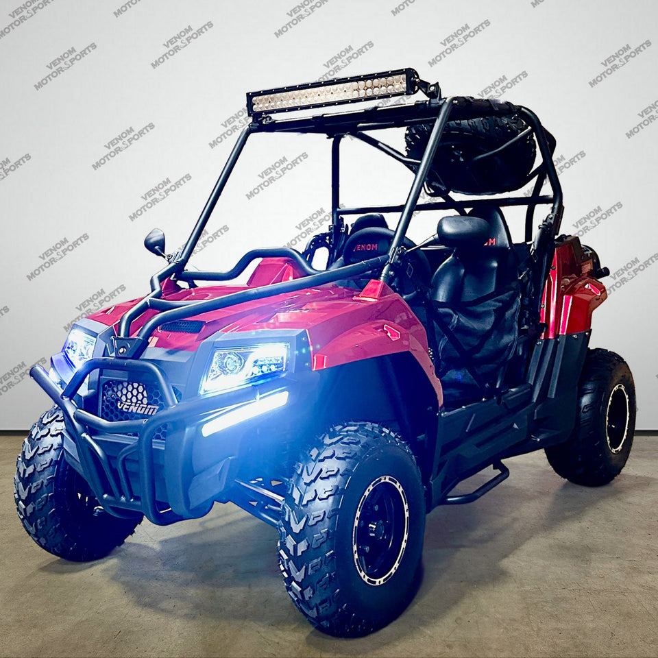 Venom Armored UTV | 2-Seater | 200cc | Automatic + Reverse Red