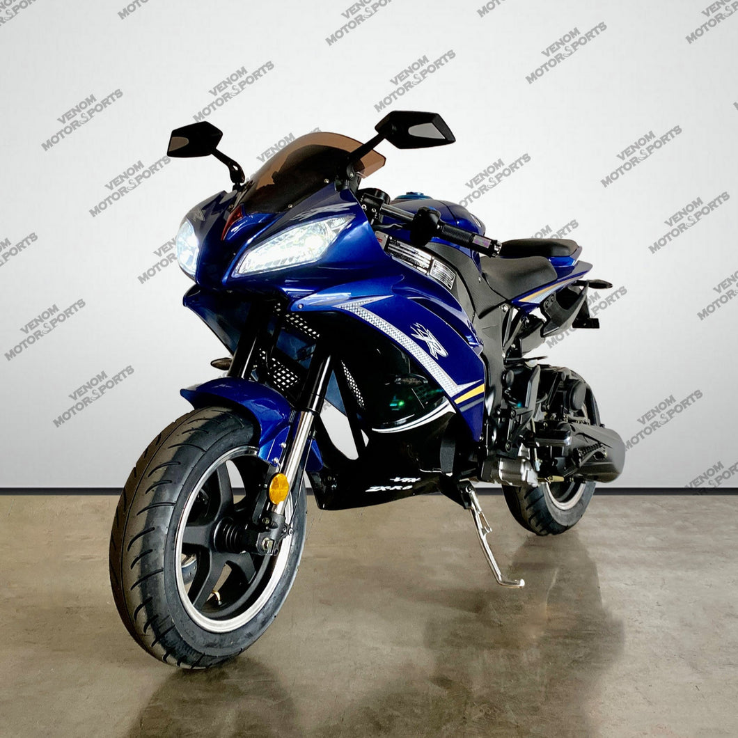 Venom x18R | 200cc Motorcycle | Automatic Transmission Blue