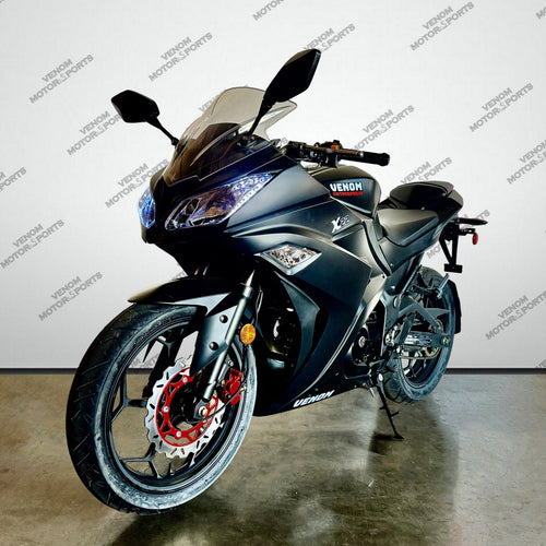 Venom x22 Ninja | 125cc Motorcycle | 4 Speed Matte Black - BLACK EDITION