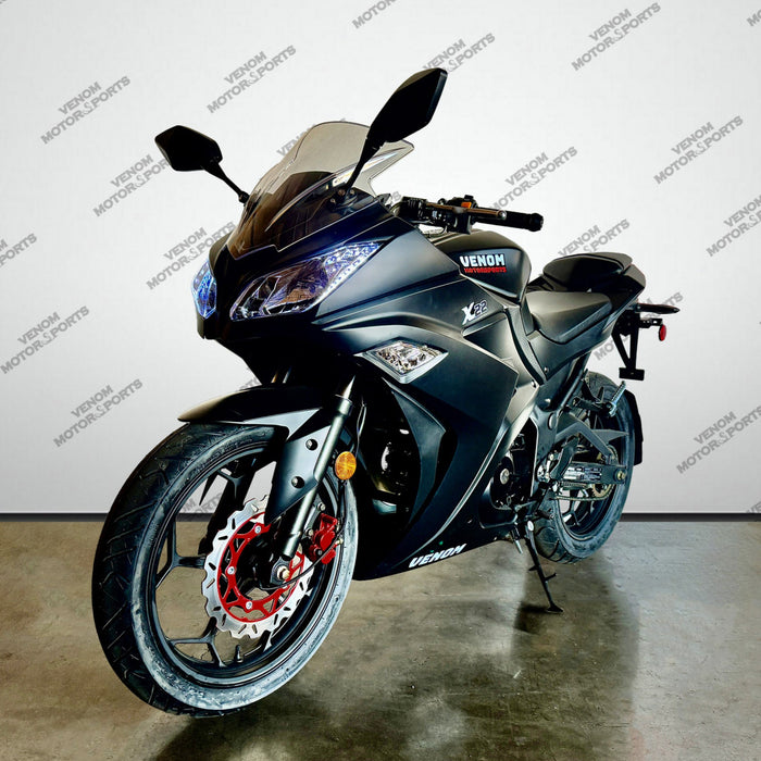 Venom x22 Ninja | 125cc Motorcycle | 4 Speed Matte Black - BLACK EDITION