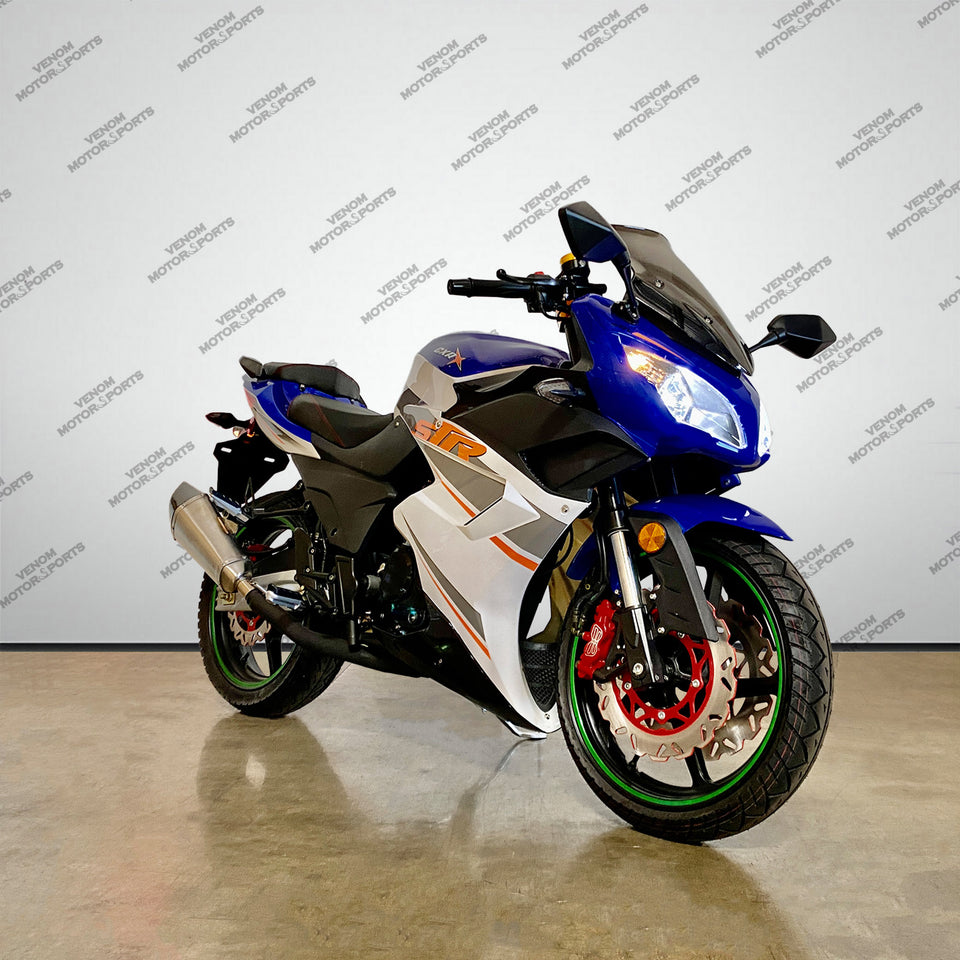 Venom x22R | 250cc Motorcycle | Ninja | 5 Speed Blue