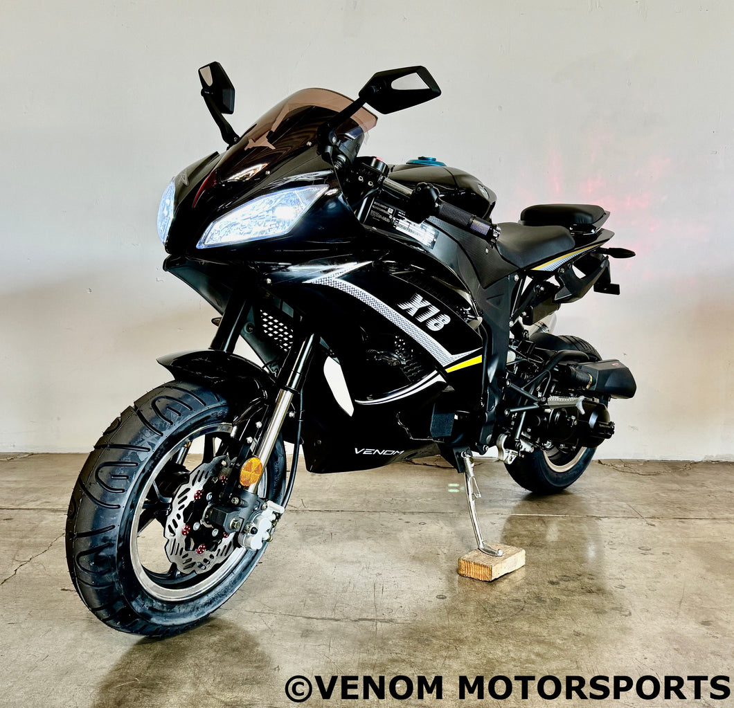 Venom x18 | 50cc Motorcycle | Automatic Transmission Black