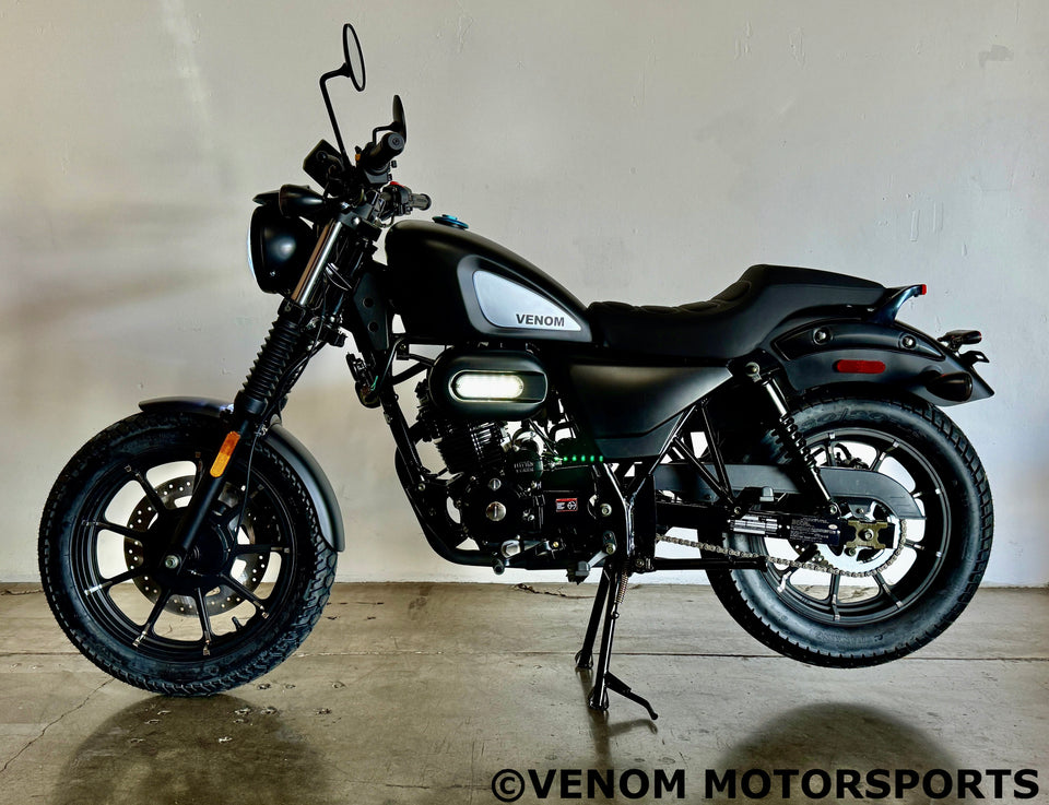 Venom Ghost | 250cc Chopper | 5 Speed | Matte Black