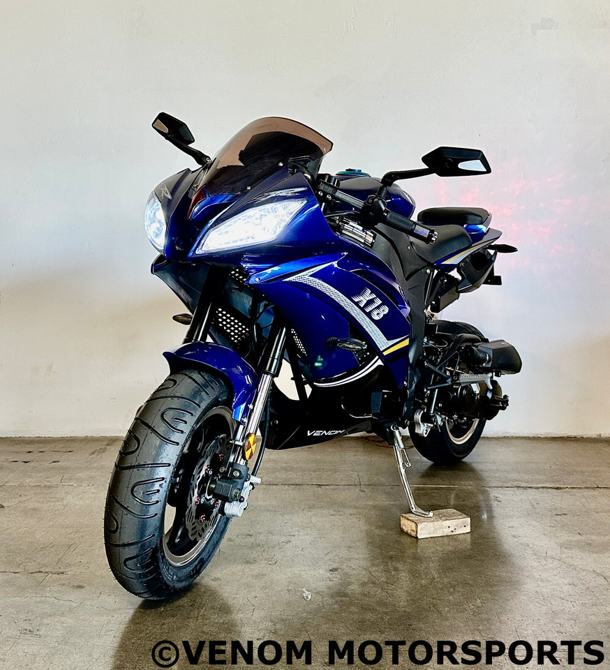 Venom x18 | 50cc Motorcycle | Automatic Transmission Blue