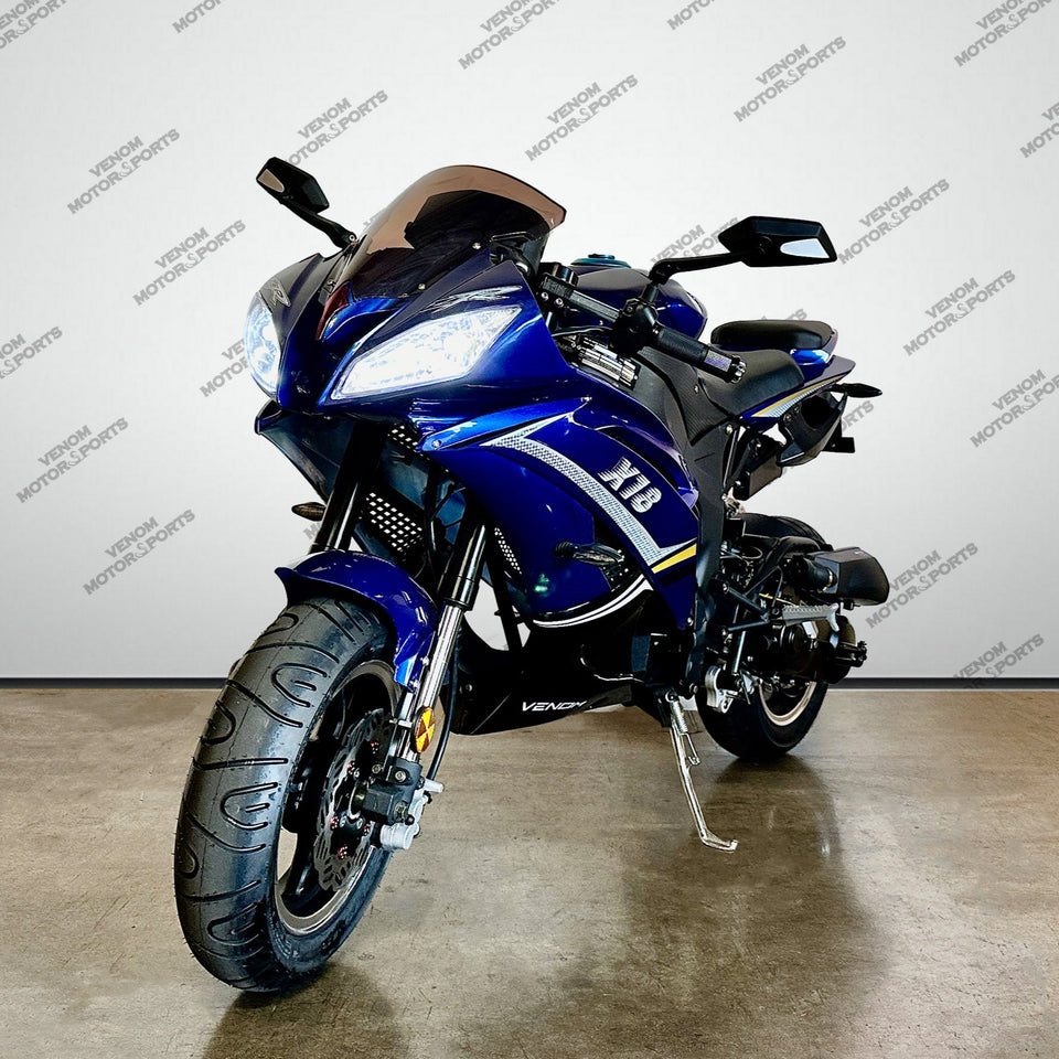 Venom x18 | 50cc Motorcycle | Automatic Transmission Blue