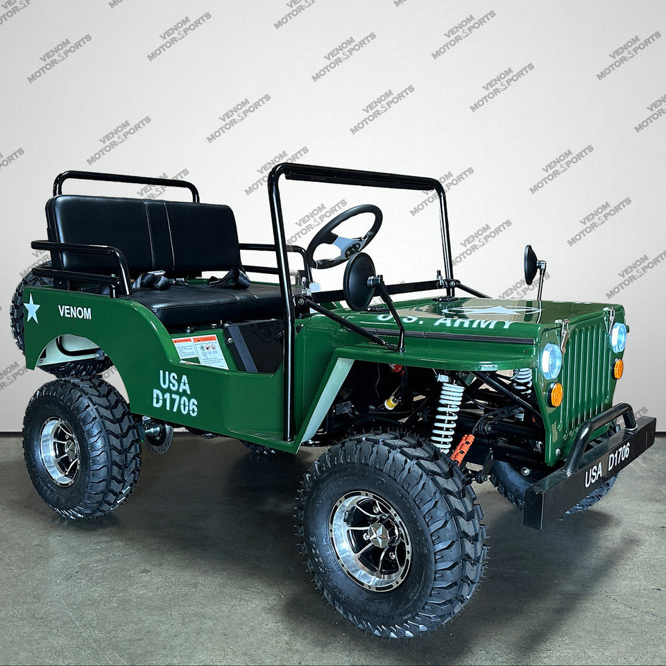 Venom Mini Jeep | 125cc | 2 Seater | Willys Edition | 3 Speed