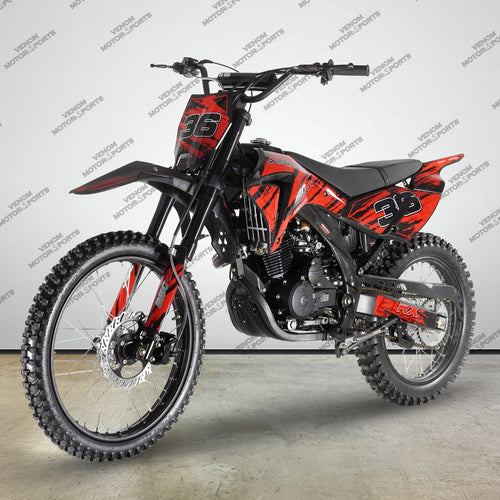 Venom 250cc Dirt Bike | Motocross | 5 Speed | Off Road Red