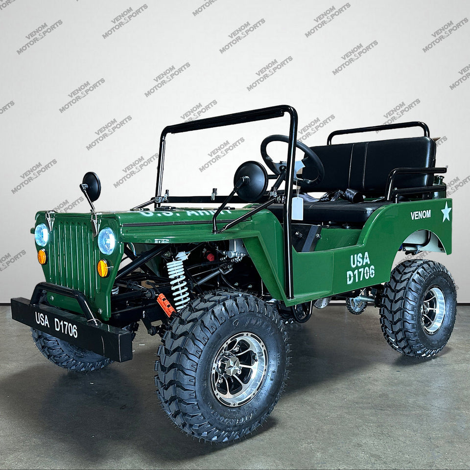 Venom Mini Jeep | 125cc | 2 Seater | Willys Edition | 3 Speed