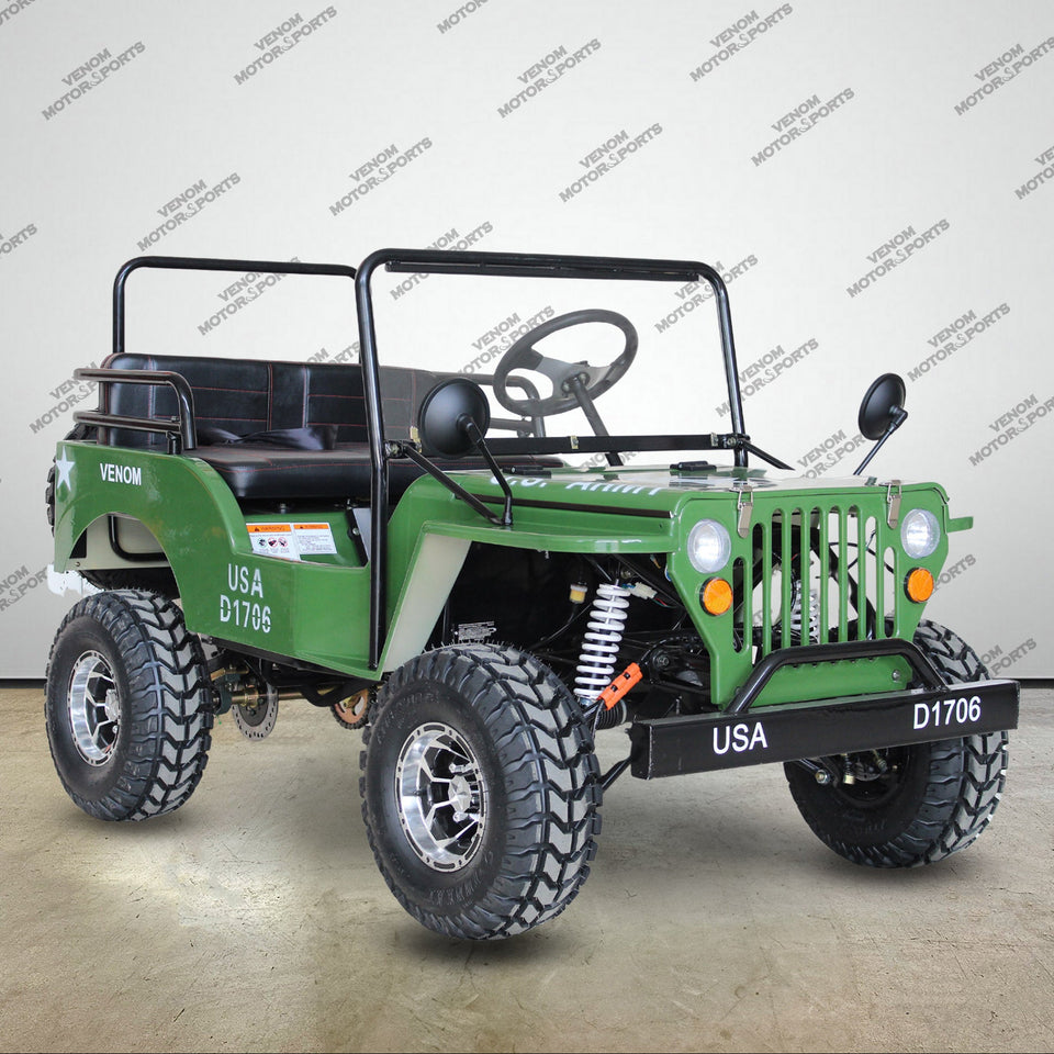 Venom Mini Jeep | 125cc | 2 Seater | Willys Edition | 3 Speed