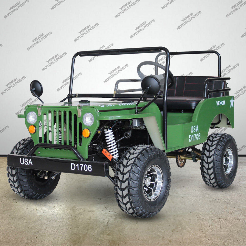 Venom Mini Jeep | 125cc | 2 Seater | Willys Edition | 3 Speed