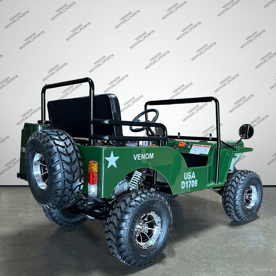 Venom Mini Jeep | 125cc | 2 Seater | Willys Edition | 3 Speed