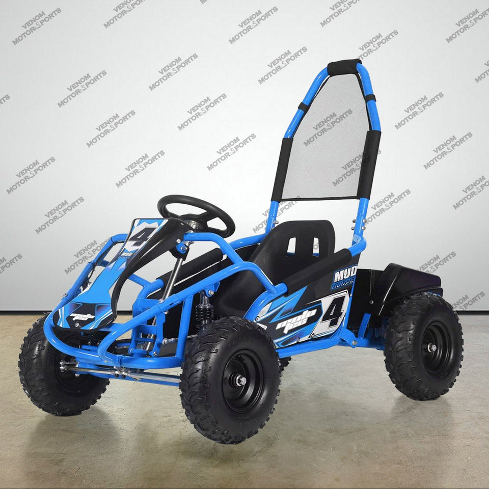 Venom Mud Ripper Kids Go Kart | 1000W | 48V | Kids Dune Buggy Blue