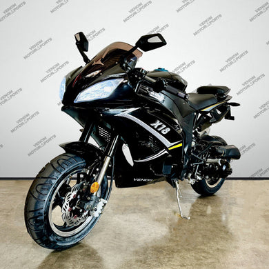 Venom x18 | 50cc Motorcycle | Automatic Transmission Black