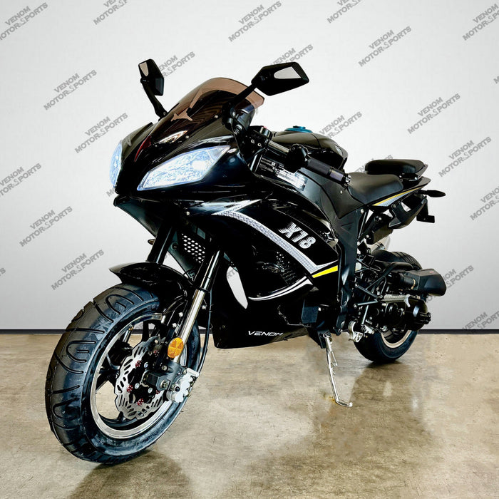 Venom x18 | 50cc Motorcycle | Automatic Transmission Black
