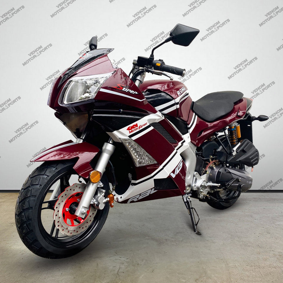 Venom X18RS | 150cc Motorcycle | Automatic Transmission Burgundy