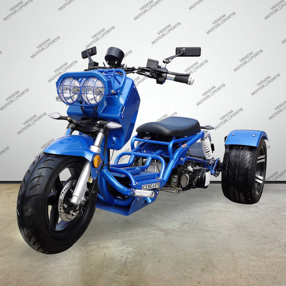 150cc Maddog Trike | 3 Wheeler | Automatic Transmission Blue