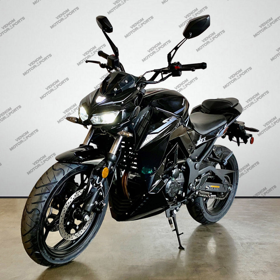 Venom Z250 | 250cc Motorcycle | Fuel Injected | 6 Speed Black