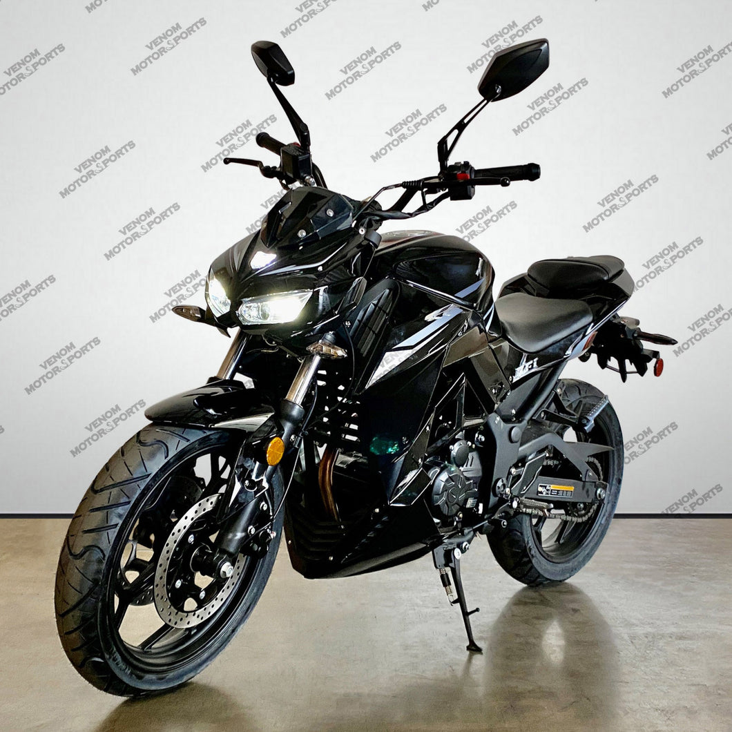 Venom Z250 | 250cc Motorcycle | Fuel Injected | 6 Speed Black