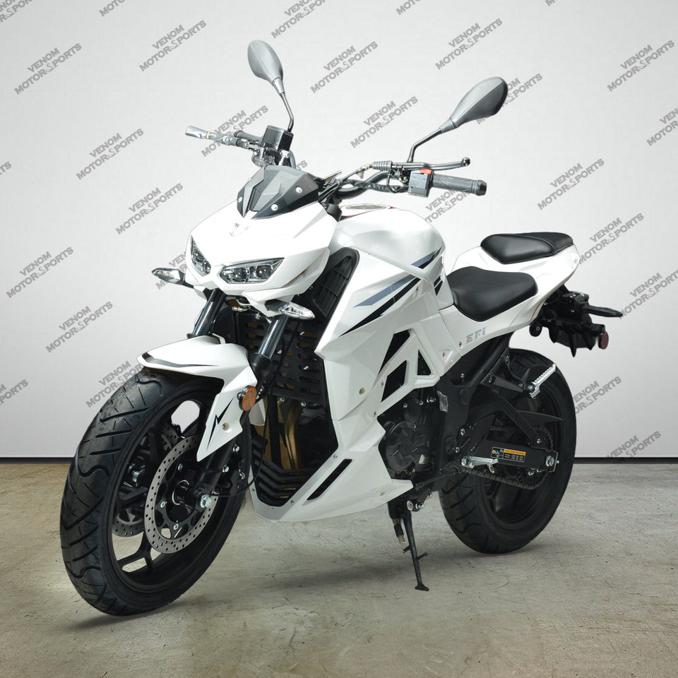 Venom Z250 | 250cc Motorcycle | Fuel Injected | 6 Speed White