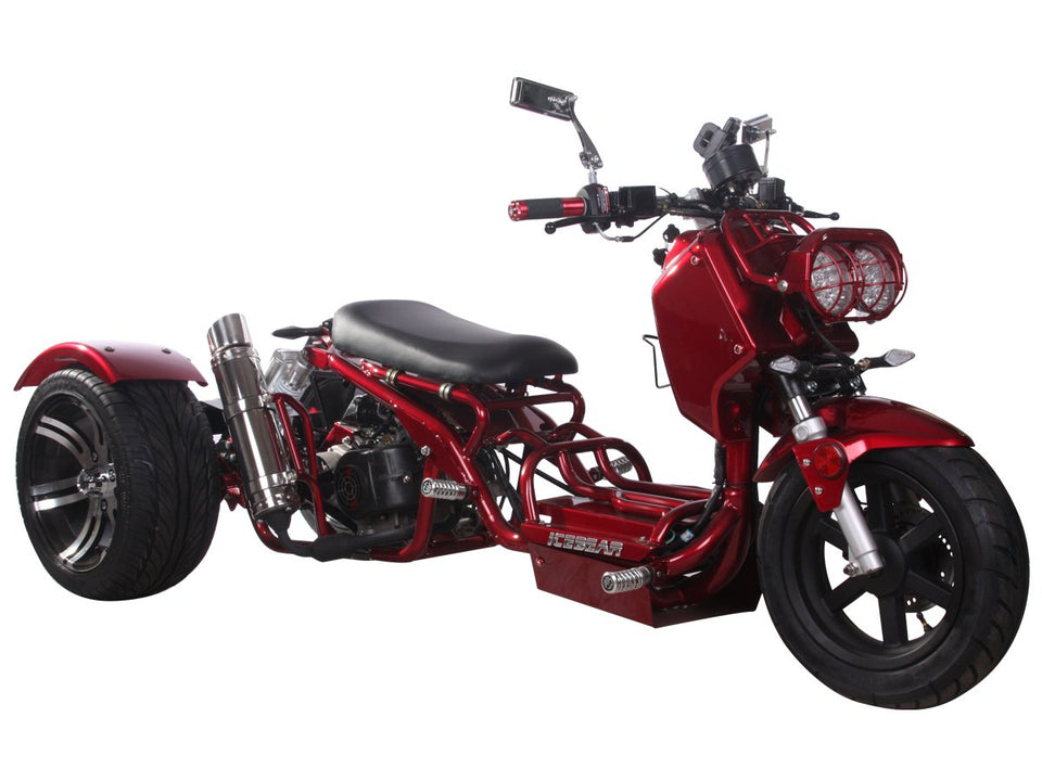 50cc Maddog Trike | 3 Wheeler | Automatic Transmission Burgundy