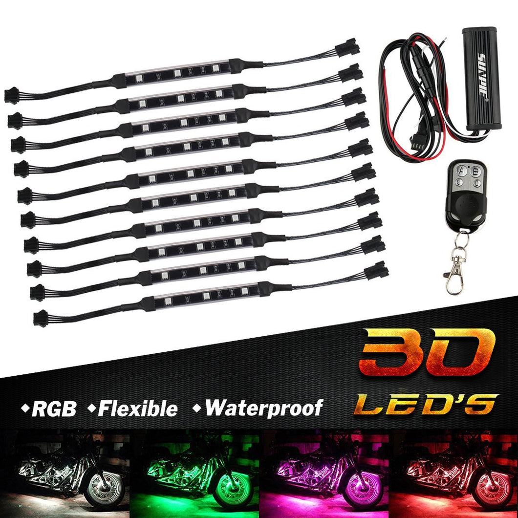 Motorcycle LED Light Kit - Multi-Color