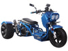 50cc Maddog Trike | 3 Wheeler | Automatic Transmission Blue