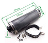 Carbon Fiber 38mm Motorcycle Scooter Exhaust Muffler Pipe W/ Movable Silencer