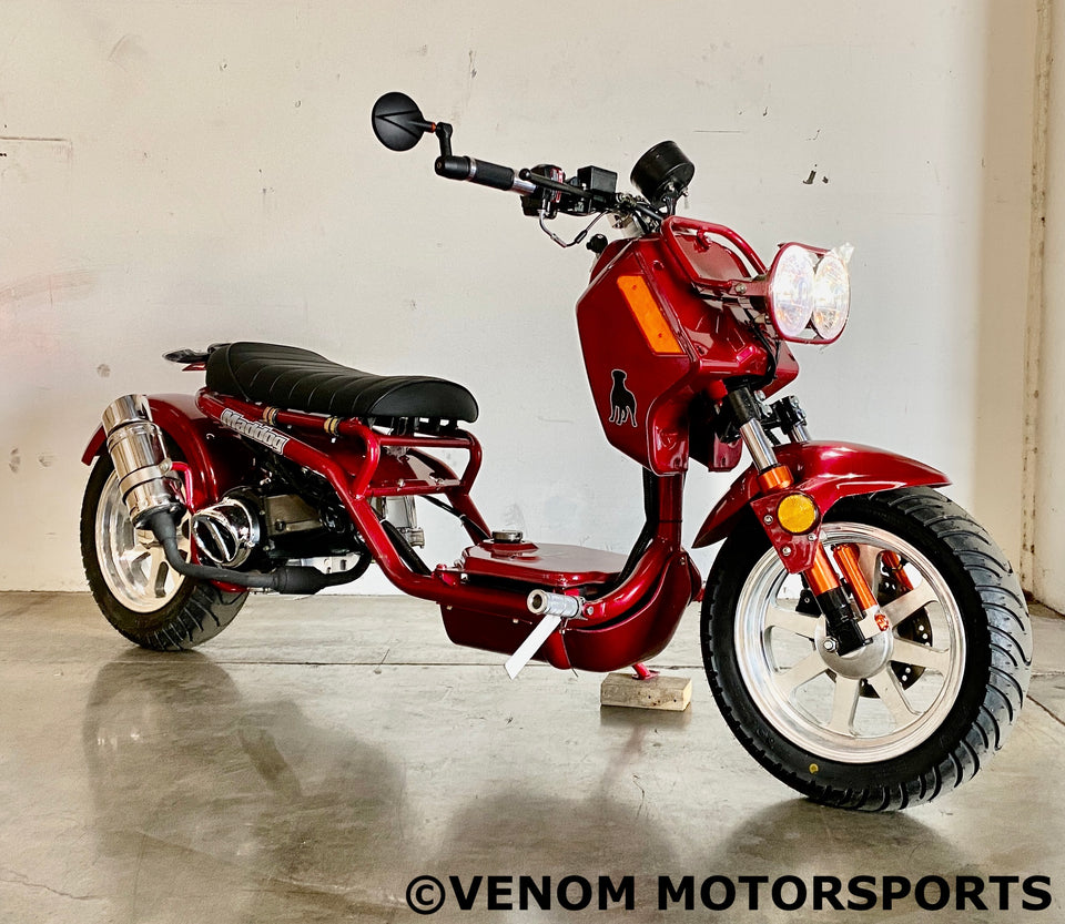 50cc Gas Scooter Romeo 50 Red Retro Style Body, Slick Design, Fully  Automatic