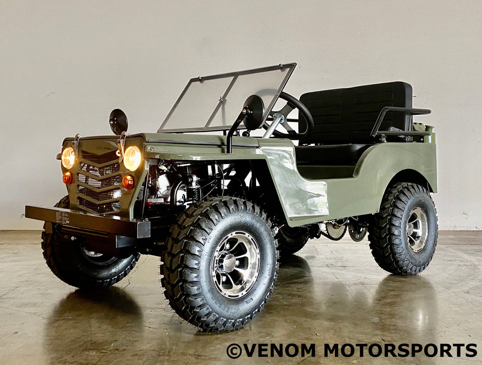 Thunderbird 125cc Mini Jeep | Willys Edition | PAZ125-1 | 3-Speed Army Green