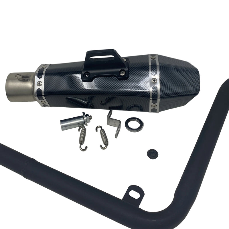 小物 HKRdsquared2 BOA MUFFLER Performance Carbon Fiber Exhaust System + Pipe | Venom 125cc X20