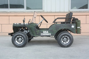 Thunderbird 125cc Mini Jeep | Willys Edition | PAZ125-1 | 3-Speed Camo Green