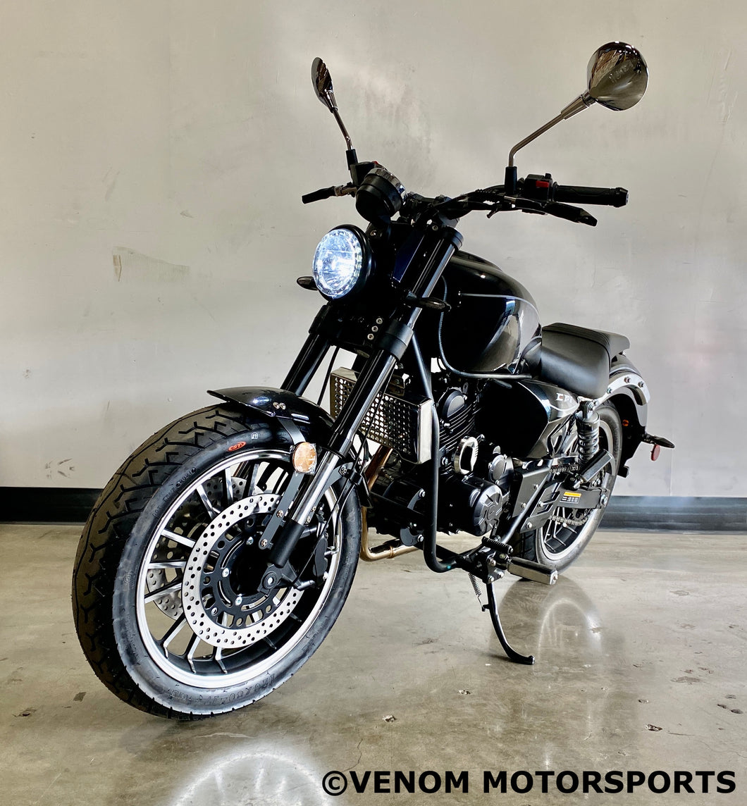 Venom Cruiser | 250cc Chopper | Fuel-Injected | 6-Speed Black
