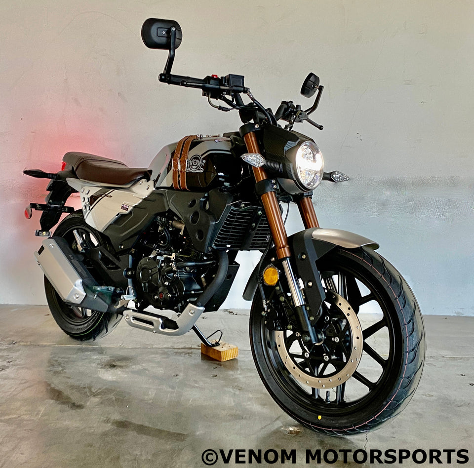Lifan KPM Cafe Racer Motorcycle for Sale Chopper LF200 3B Venom Motorsports USA