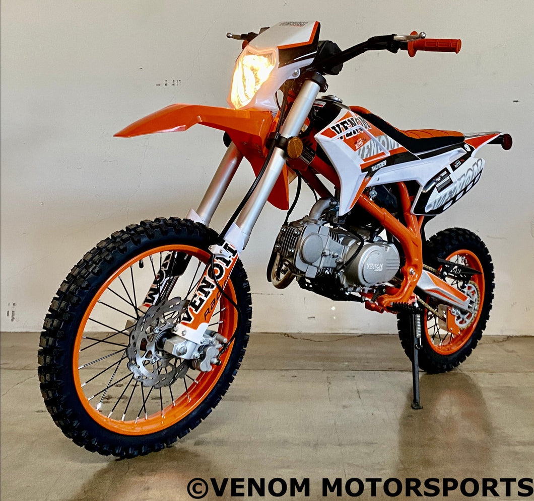 Venom Thunder | 125cc Dirt Bike | 4 Speed White