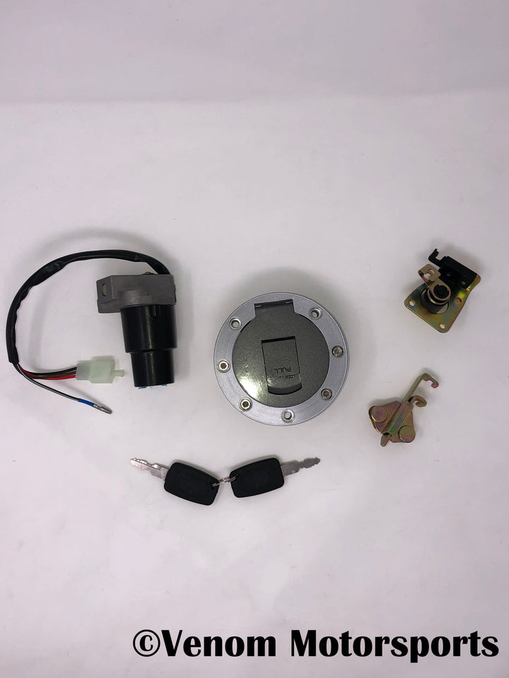 Key Ignition 2 Keys Locking Gas Cap Venom X22 Series Venom Motorsports USA