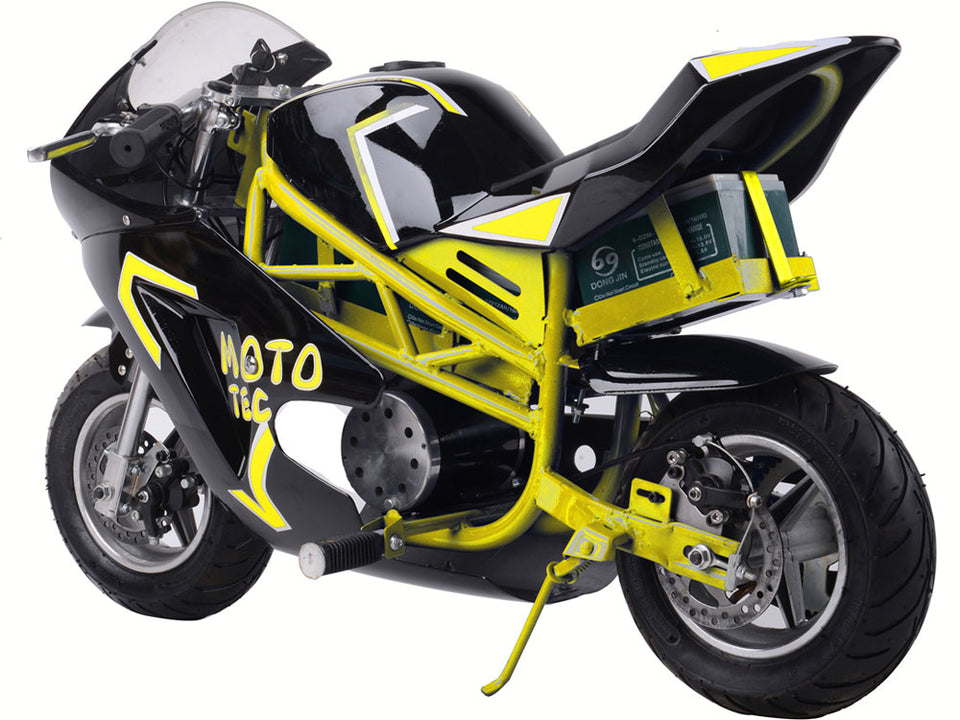 500w Super pocket bike for sale yellow rear view
