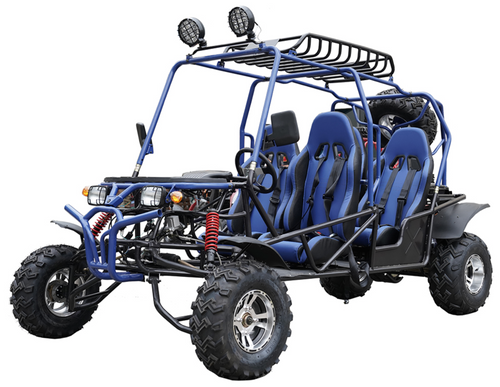 200cc Venom Hummer Go-Kart | 4 Seater | Automatic | Chrome Wheels Blue