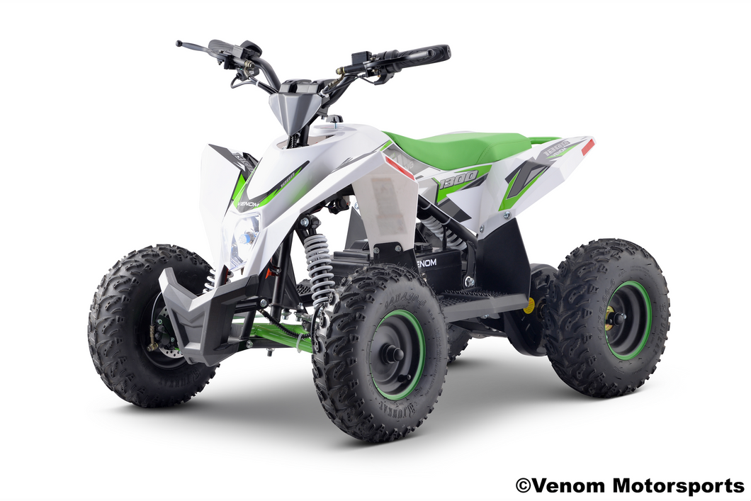 Venom E-Madix Electric ATV | 1300w | 48V Lithium Battery Green White
